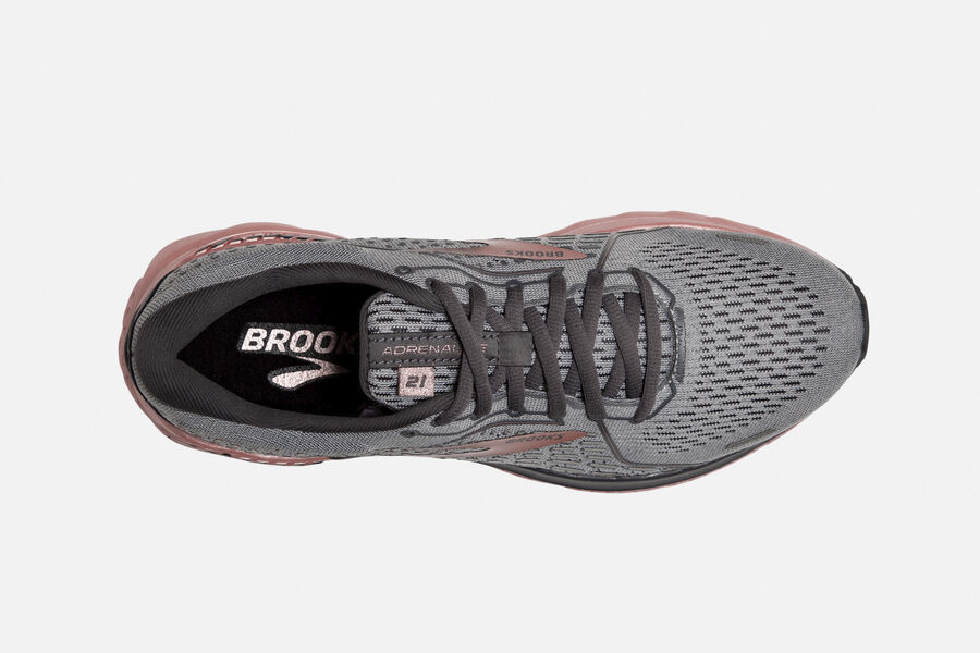 Brooks Adrenaline Gts 21 Road Loopschoenen Dames - Donkergrijs/Roze - 079156ZME